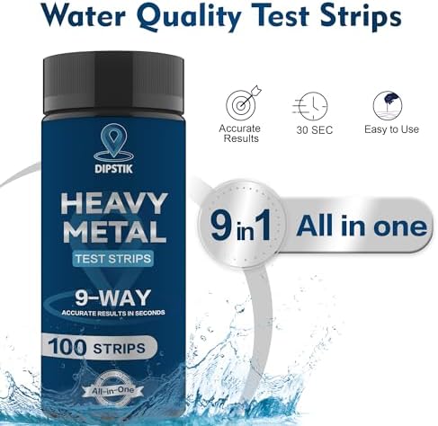 9 Way Heavy Metals Water Test Strips, 100ct Home Water Testing Kit - Image 3