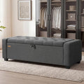 SONGMICS Storage Ottoman, 48 Inches Long Bed End Stool, Solid Wood Legs by SONGMICSbySONGMICSHOME