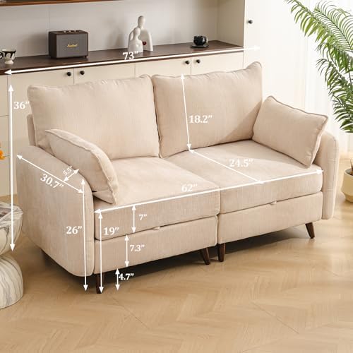 Rexulqo 73'' Modular Sectional Couch - Image 6