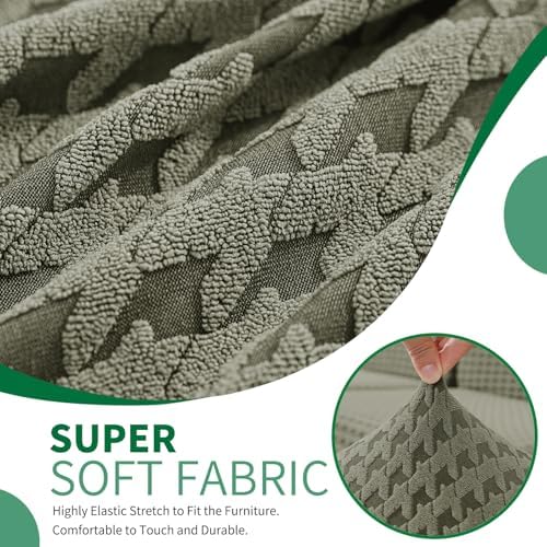 MAXIJIN Couch Cushion Covers for Sectional Sofa, Stretch Sofa Cushion Cover - Image 3