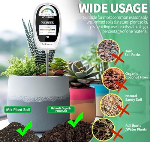 Soil Test Kit, 2-in-1 Soil Moisture Meter, Soil pH Meter -Dual - Image 4