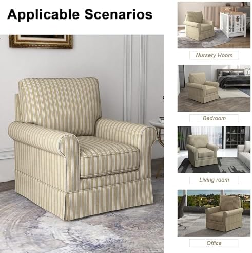 INZOY Swivel Accent Chair Set of 2, Mid Century Modern Reading Chair, - Image 7