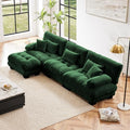 Modular Sectional Sofa for Living Room, Oversized 3 Seater Green Sectional by Wunlerlant
