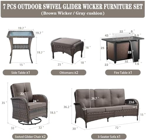 Belord 8 Piece Patio Furniture Set - Image 2