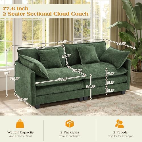 Hanherry Modular Sectional Sofa, Cloud Couch - Image 2