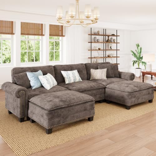 PHI VILLA 116" Oversized Modular Sectional Couch U Shaped by PHIVILLA