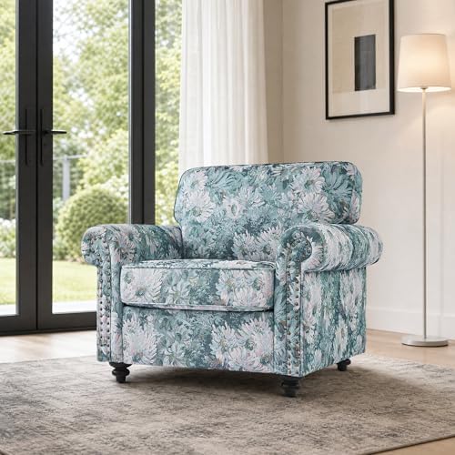 Folral Accent Chair, Comfy Reading Armchair - Image 7