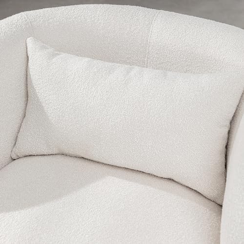 KINWELL 34" W Boucle Swivel Barrel Chairs - Image 6