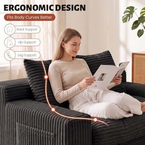 Small Boneless Couch, Boneless Loveseat Convertible Sofa Bed Sleeper Sofa Couch - Image 5