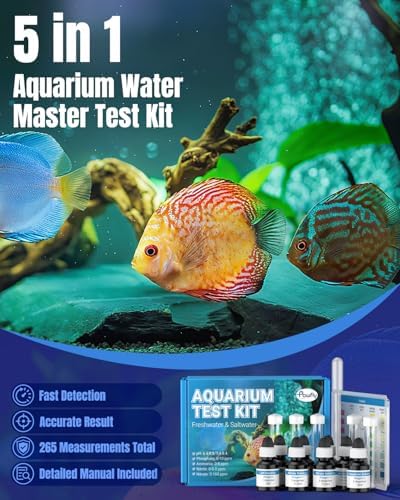 Pawfly 5 in 1 Aquarium Water Master Test Kit, Fish Tank Water Testing Kit - Image 2
