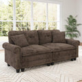 SUNSHINE VALLEY 73.2" Modular Loveseat Cloud Couch Rolled Arms & Deep Seats by SUNSHINEVALLEY