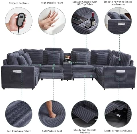 RARZOE Oversized Modular Sectional Sofa, 6-Seater U-Shaped - Image 4
