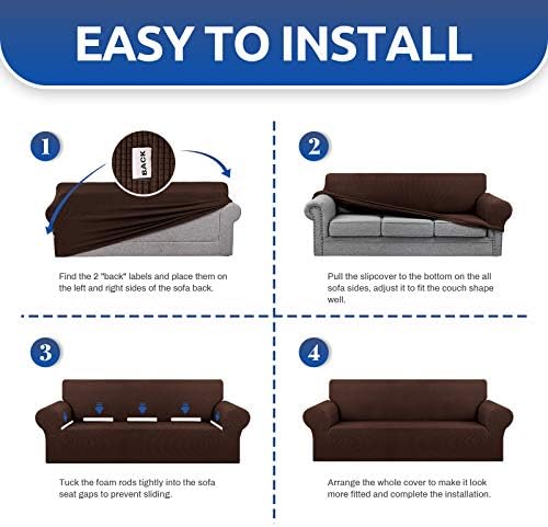 KEKUOU Stretch Oversized Couch Covers - Image 5