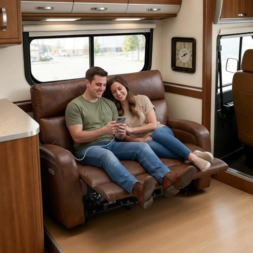 MCombo Zero Wall Recliner Loveseat, 2-Seat Power Wall Hugger Sofa - Image 2