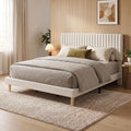 GAOMON King Size Bed Frame, Velvet Upholstered Platform Bed by GaoMon