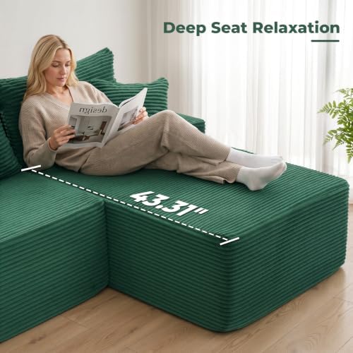 Mangodan Cloud Sectional Couch, Boneless Couches - Image 5
