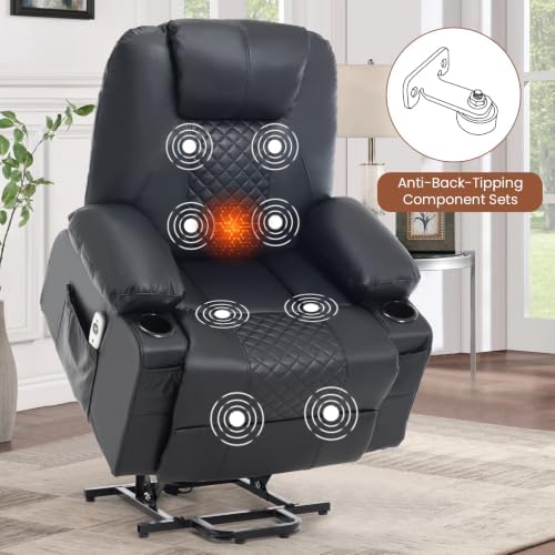 Leather Power Lift Recliner Lounge Chair - Image 6