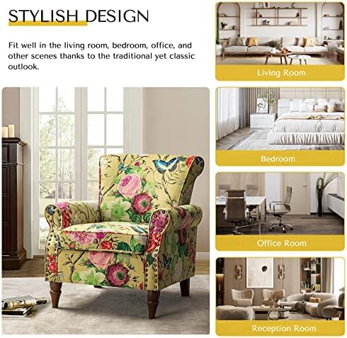 HULALA HOME Traditional Floral Accent Chair - Image 5
