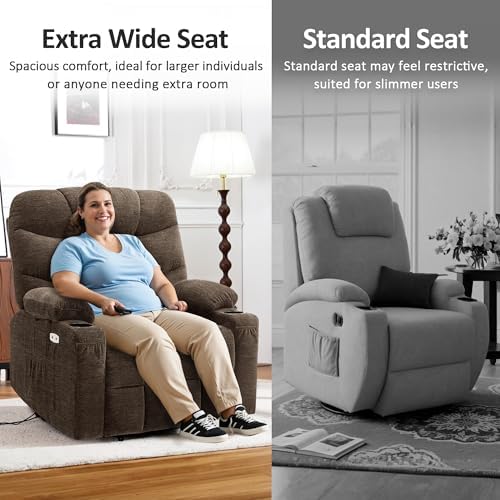 MCombo Power Lift Recliner for Elderly, Fabric R7399 - Image 4