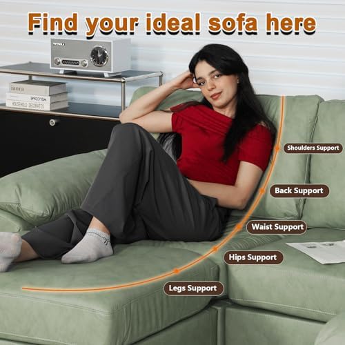 EASE MOOSE Modular Sectional Sofa, L Shaped Leather Sectional Couch - Image 4