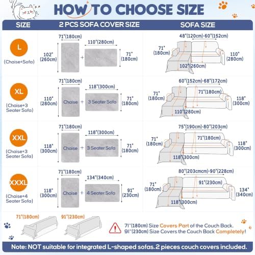 Loiion L Shaped Sectional Couch Cover - Image 4
