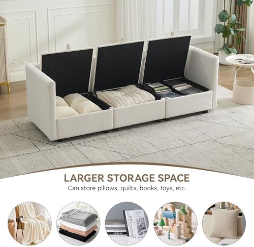 80" Cloud Modular 3 Seater Sofa - Image 3