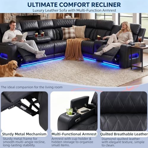 Power Reclining Sectional Sofa - Image 6