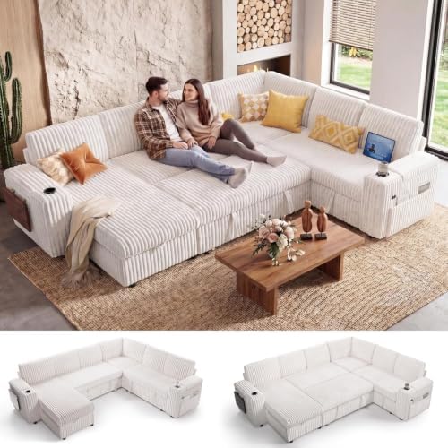 WEUP 111" Modular Sectional Sleeper Sofa by Unknown