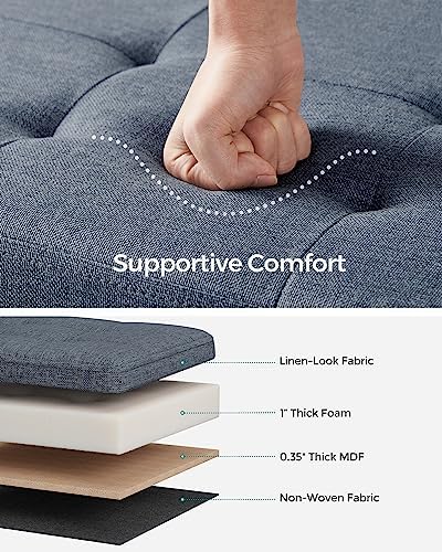 SONGMICS 30 Inches Folding Storage Ottoman Bench, Load 660 lb - Image 4
