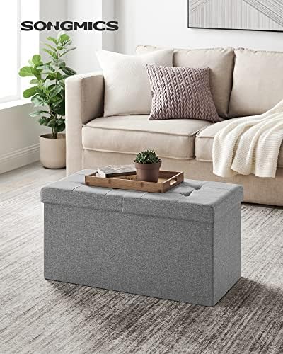 SONGMICS 30 Inches Storage Ottoman, Foldable Bench - Image 2