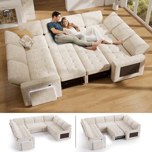 Vipbear 8 Seat U Shaped Modular Sectional Sleeper Sofa by VipbearLiving