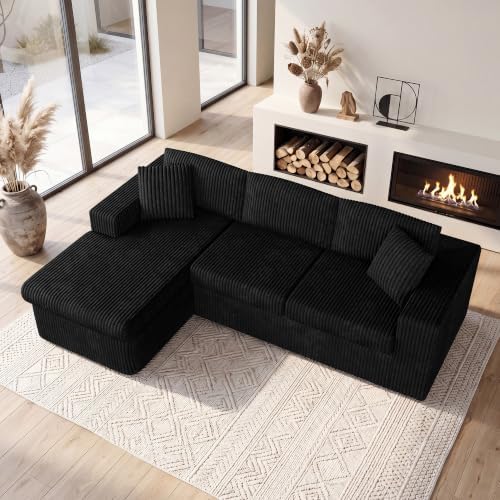 Shintenchi 103" Boneless Couch, L Shaped Modular Sectional Sofa - Image 7