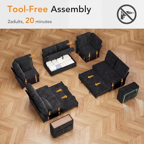 Vipbear 8 Seat Modular Sectional Sleeper Sofa - Image 4