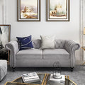 Chesterfield Loveseat, Modern Velvet Sofa Tufted Couch 2 Seater by ORRD
