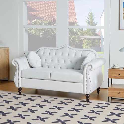 AVZEAR 60" Loveseat Sofa, Chesterfield Sofa, Mid-Century Modern Velvet by AVZEAR