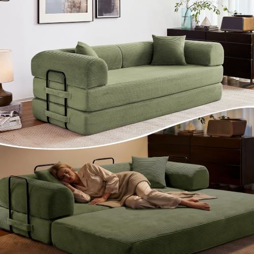79" Convertible Sofa Bed, Boneless Sleeper Futon Couch by Unknown