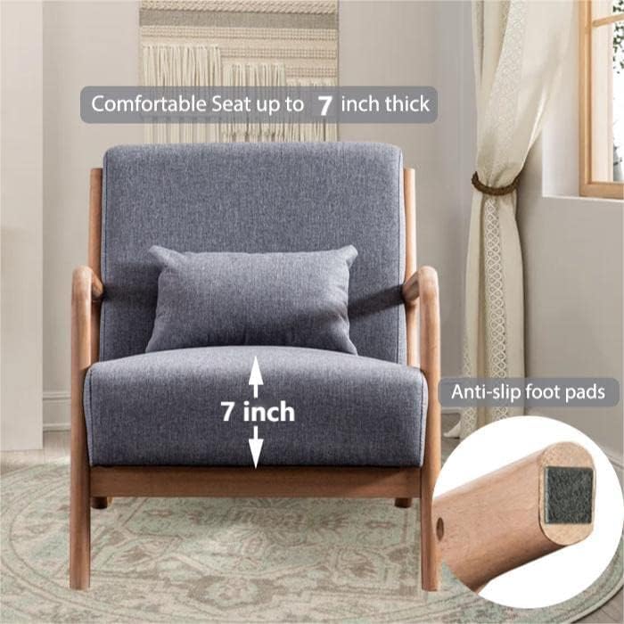 INZOY Mid Century Modern Accent Chair - Image 5