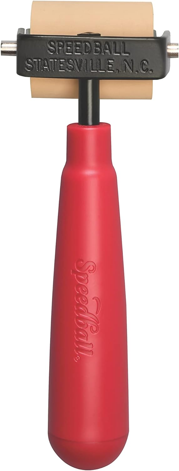 Speedball Soft Rubber Brayer, 1.5-Inch - Roller For Printmaking, Gel & Block Printing and Crafting - Made in USA