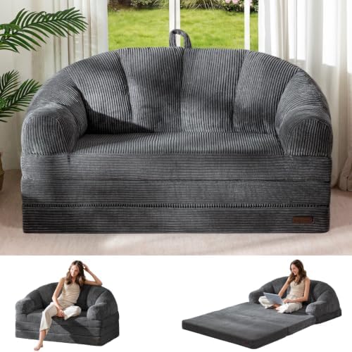 MAXYOYO Folding Sofa Bed with Backrest, Boneless Fold Out Couch with Handle by MAXYOYO