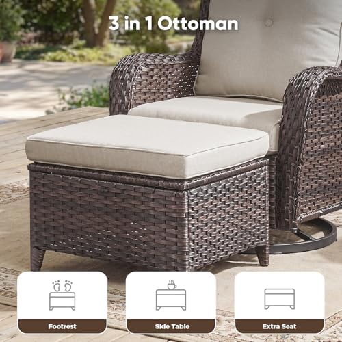 Belord 3-Piece PE Wicker Outdoor Sofa - Image 4