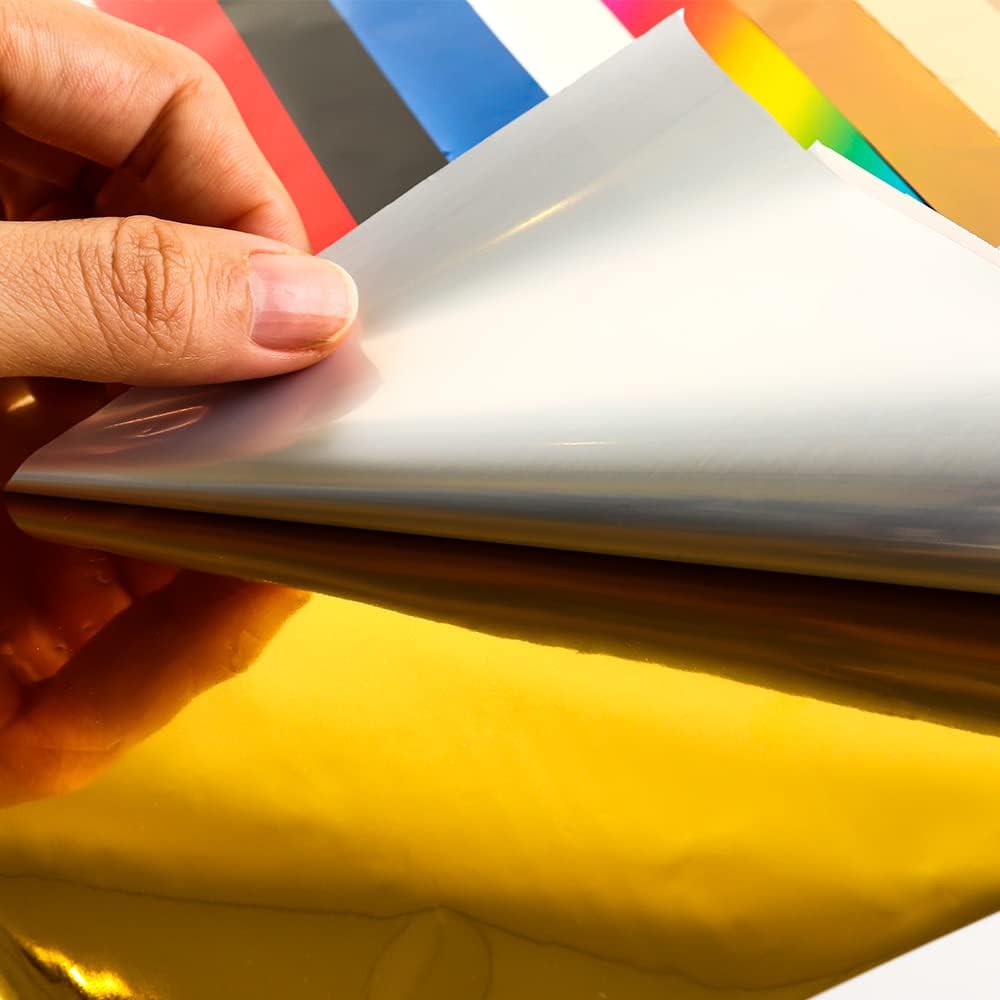 300Pieces Toner Reactive Foil 6 Assorted Color 11.4x7.9inch Embossed Metallic Foil Paper Sheets&Designs Foil Paper for Foil Transfer Kit Foil Quill/Heat Foil Pen Foil by Printer&Laminator