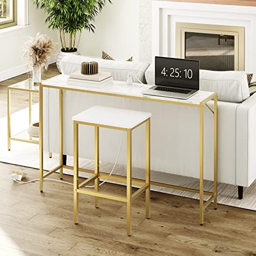 MAHANCRIS Console Table, Narrow Sofa Table, 43.7” Entrance Table - Image 4