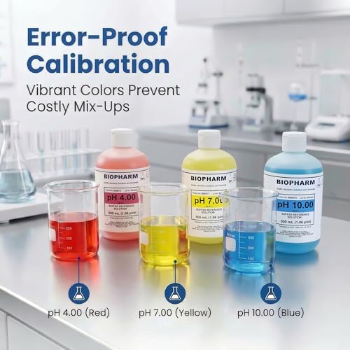 Biopharm pH 4.00, 7.00 & 10.00 Calibration Buffer 3-Pack, 1 Quart Each - Image 6