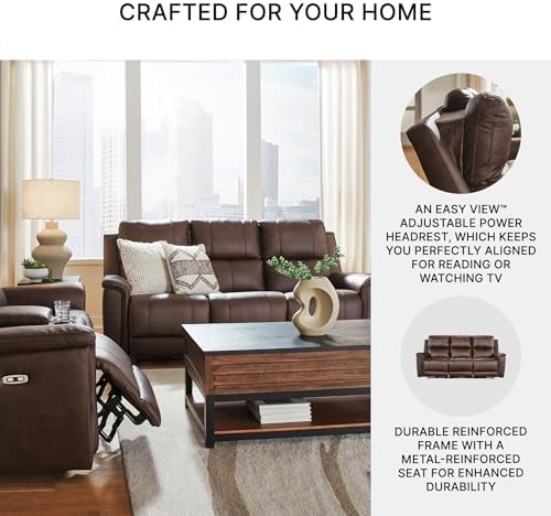 Signature Design by Ashley 3-Seat Power Reclining Sofa, Espresso Brown - Image 5