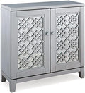 Leick Home Mirrored Diamond Filigree Console Cabinet by LeickFurniture