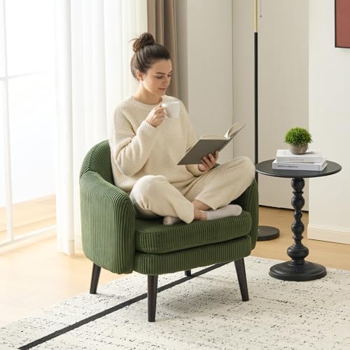 VINGLI 30.3" Wide Modern Barrel Accent Armchair by VINGLI