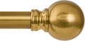Modern Gold Curtain Rods for Windows 66 to 120 Inch Long Heavy Duty Brass by Unknown