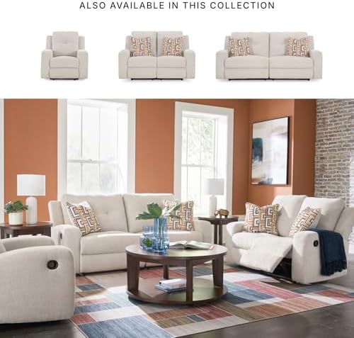 Signature Design by Ashley Danum Reclining Sofa, Stone Beige Recliner Couch - Image 6