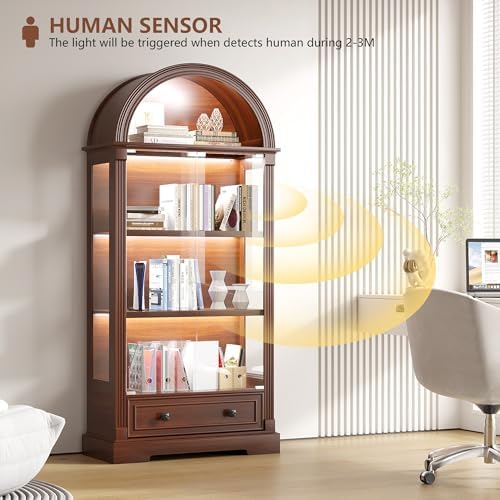 Dystler Curio Cabinet with Glass Doors & LED Lights - Image 5