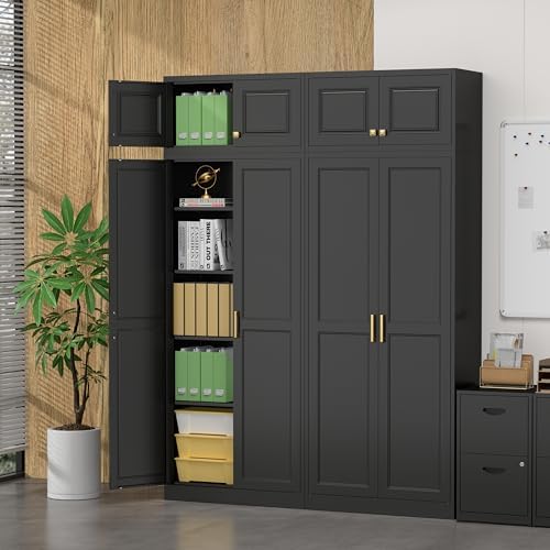 Steeloong 86"Metal Pantry Storage Cabinet - Image 6
